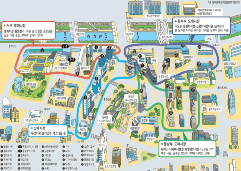 동대문 쇼핑몰 지도 1